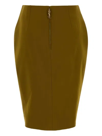 SAINT LAURENT ZIP-UP PENCIL SKIRT