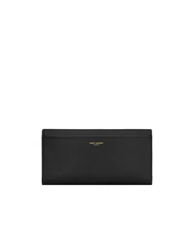 Saint Laurent Zip Wallet In Black