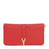 Saint Laurent Zip Wallet In Nude