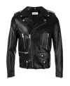 Saint Laurent Cocktail Print Biker Jacket In Black