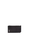 Saint Laurent Tiny Cassandre Fragments Cardholder In Black  