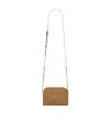 Saint Laurent Zipped Chain Pouch In Brown