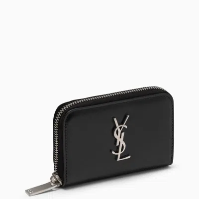 Saint Laurent Zipper Around Wallet In Black