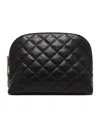 Saint Laurent Zipper Clutch In Black