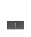 Saint Laurent Zipper Wallet In Black
