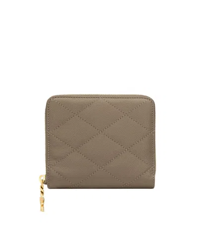 Saint Laurent Zipper Wallet In Red