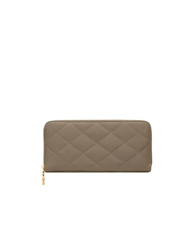 Saint Laurent Zipper Wallet In Purple