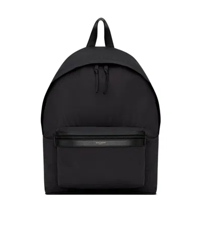 Saint Laurent Zippered Backpack In Black
