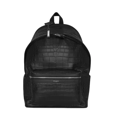 Saint Laurent Zippered Backpack In Black