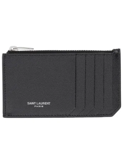 SAINT LAURENT SAINT LAURENT ZIPPERED CARD HOLDER
