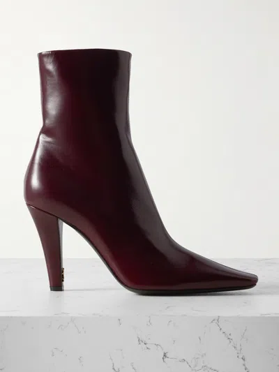 Saint Laurent Zippered Short Boots In Black