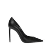 Saint Laurent Anja 105 Leather Pointed Pumps In Black