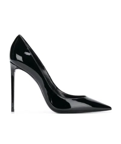 Saint Laurent Zoe 110m Patent Leather Pumps In Black