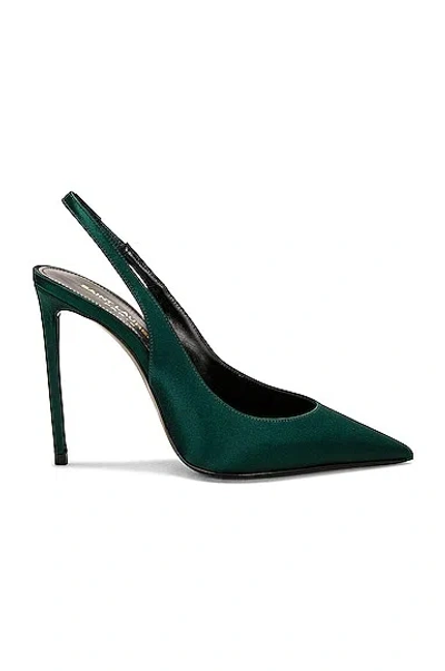 Saint Laurent Zoe Slingback Pump In Dorian Green