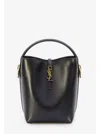 Saint Laurent Le 37 Mini Ysl Bucket Bag In Smooth Leather In Black