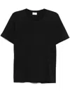 Saint Laurent Cassandre Embroidery Cotton T-shirt In Black