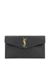 Saint Laurent Medium Pouch With Monogram In Black