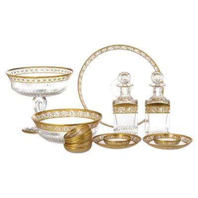 Pre-owned Saint Louis 14 Items Saint-louis Crystal In Sand