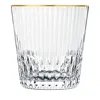 Saint Louis Apollo Gold Rim Double Old Fashioned Glass