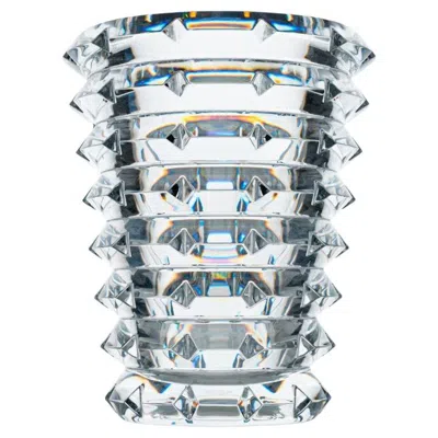 Pre-owned Saint Louis Baccarat Set Of Structured Exquise Clear Crystal Vases, France, 1990 In Transparent
