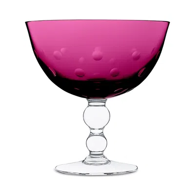 Saint Louis Bubbles Amethyst Footed Cup In Pink