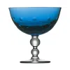Saint Louis Bubbles Sky Blue Footed Cup In Blue
