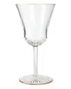 Saint Louis Crystal Apollo Gold-rim Water Goblet In Transparent