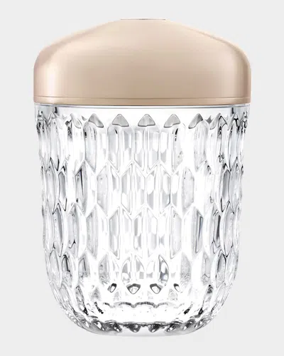 Saint Louis Crystal Folia Mini Portable Lamp, Champagne In Transparent