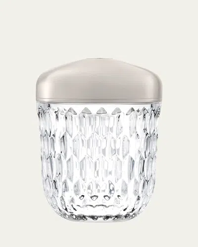 SAINT LOUIS CRYSTAL FOLIA MINI PORTABLE LAMP, SILVER