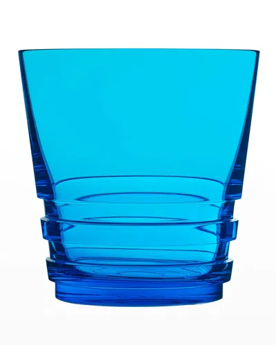 Saint Louis Crystal Large Oxymore Double Old-fashioned, Sky Blue