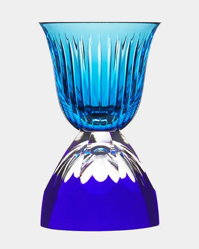 Saint Louis Crystal Les Endiables Chambord Glass In Blue