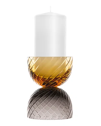 Saint Louis Crystal Les Endiables Large Candlestick In Multi