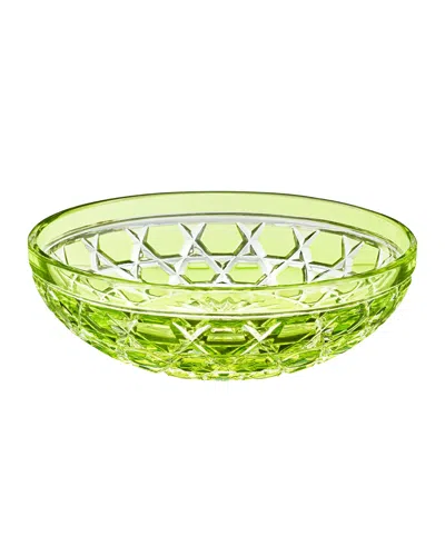 Saint Louis Crystal Royal Small Bowl, Chartreuse In Green