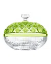 Saint Louis Crystal Royal Small Box, Chartreuse In Green