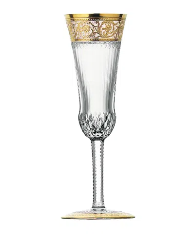 SAINT LOUIS CRYSTAL THISTLE GOLD CHAMPAGNE FLUTE