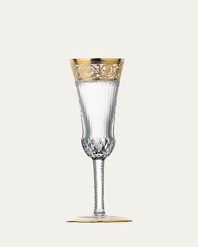 SAINT LOUIS CRYSTAL THISTLE GOLD CHAMPAGNE FLUTE