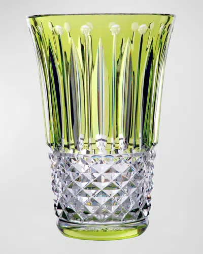 Saint Louis Crystal Tommyssimo Chartreuse Green Vase