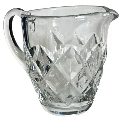 Pre-owned Saint Louis Cut Crystal Water Jug, "adour" Pattern In Gray