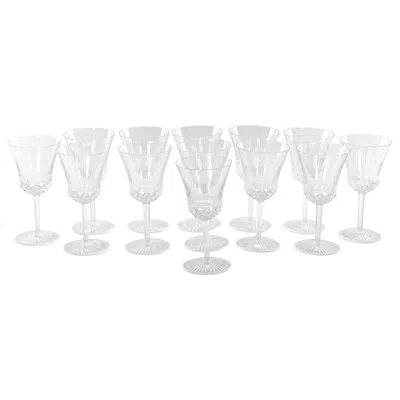 Pre-owned Saint Louis French  Crystal Water / Wine Glass Service / 13 People In Gray