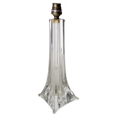 Pre-owned Saint Louis Glass Table Lamp, French, Circa 1960  In Transparent