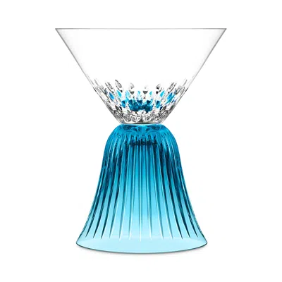 Saint Louis Les Endiables Apollo Cocktail Glass In Blue