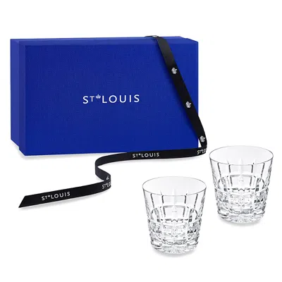 Saint Louis Medium Manhattan Glasses, Set Of 2 In Transparent