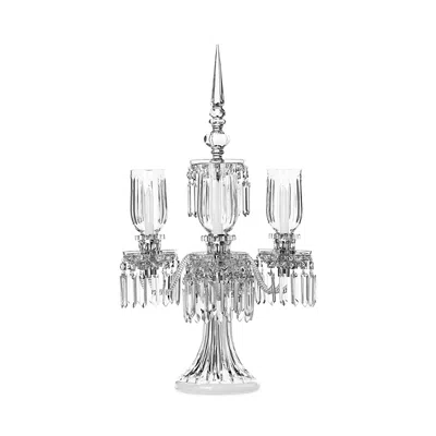 Saint Louis Royal 3 Candle Candelabra In Transparent