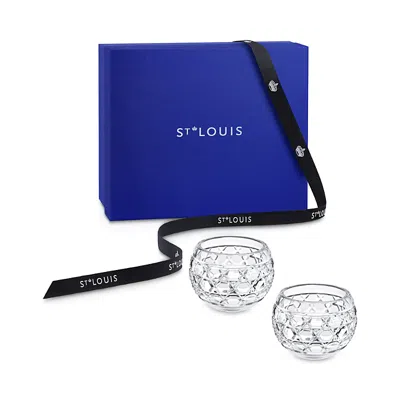 Saint Louis Royal Small Votive, Set Of 2 In Transparent