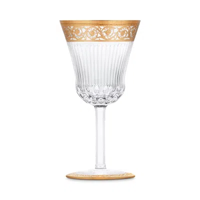 Saint Louis Thistle Gold Water Glass In Transparent
