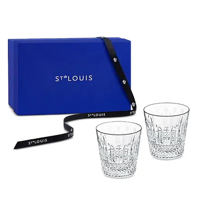 Saint Louis Tommy Large Old Fashioned Glass, Set Of 2 In Transparent