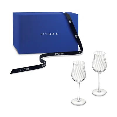 Saint Louis Twist Mature Spirits Glass, Set Of 2 In Transparent