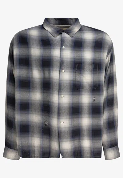 ©SAINT M×××××× CHECKED BUTTONED SHIRT