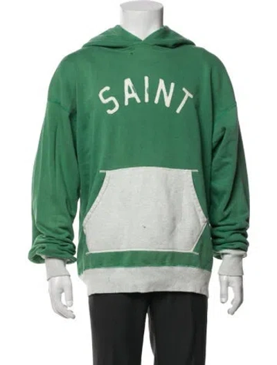 Pre-owned Saint Michael 2022 "no Blood Left To Drink" Hoodie In Green