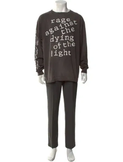 Pre-owned Saint Michael 2022 'rage Against The Dying Of The Light' Pullover In Grey